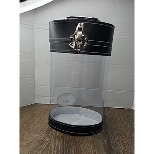 Vintage Costco Sterling 2-Bottle Wine Gift Box Clear Display Case w/ Black Trim